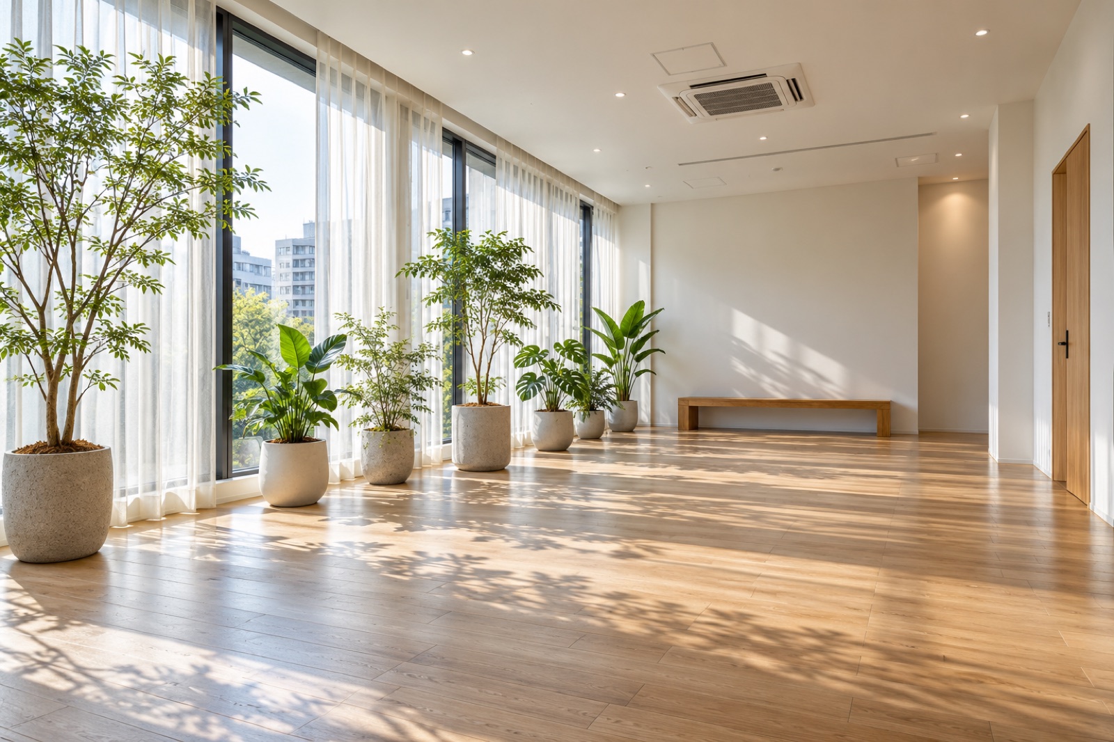 自然光と植物を取り入れたウェルネス空間のイメージ